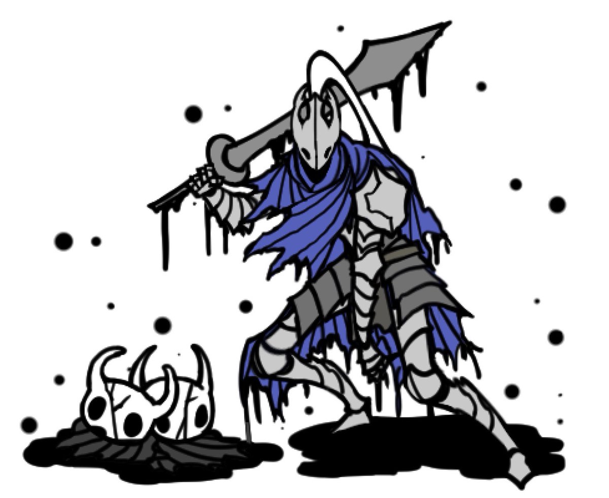 theWDofU's tweet photo. #HollowKnight x #DarkSouls https://t.co/zYcMrmQTyd
