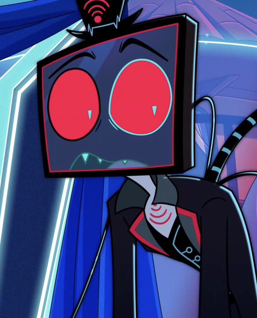 voxvangogh's tweet photo. vox’s starstruck expressions at alastor referring to him as ‘friend’ and seemingly turning on charlie… do you think he thought that, just maybe, he might have won alastor over with his shows of power? that this was just the beginning of them ruling heaven and hell together. https://t.co/qfGdfmeJBq