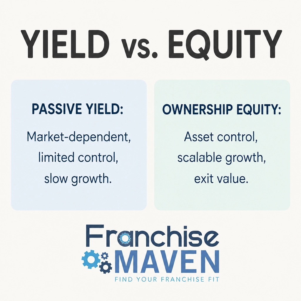 Franchise_Maven's tweet photo. Are you chasing yield or building equity? Yield alone won’t solve your Equity Problem. In a franchise, you control the asset and the growth. Stop being a spectator in your financial future; start building an empire.
#RealFreedom #Equity #Franchising #WealthCreation https://t.co/gNAqAnjR0M