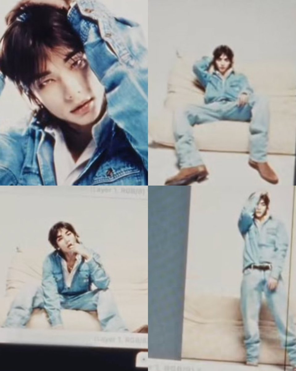 evgmonn's tweet photo. yall realize these hyunjin x guess pics just stayed UNRELEASED?? 😭 https://t.co/SYh7HqLCNw