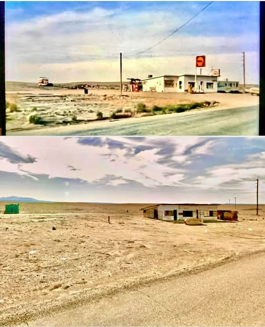 E_TX_Tree_Frog's tweet photo. #TakeMeBackTuesday - Then & Now: “Vanishing Point” from 1971, starring Barry Newman (source: Vintage gas stations and vintage style pump girls) https://t.co/Qgp1vyx9BG