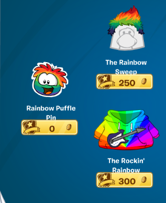 VampireDevCat's tweet photo. The new weekly pin in New Club Penguin can be found in the Penguin Style Catalogue! It's a Rainbow Puffle! 

Find before the 6th of July!

#clubpenguin #newclubpenguin https://t.co/oYrEYGnI7V