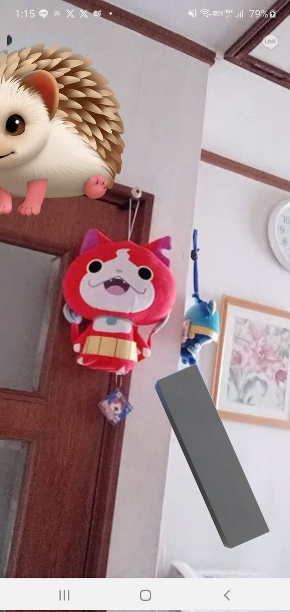 じばにゃん❤️ この前さ実家と通話してたのはいいけど ドア側になんかいるなーと思っ