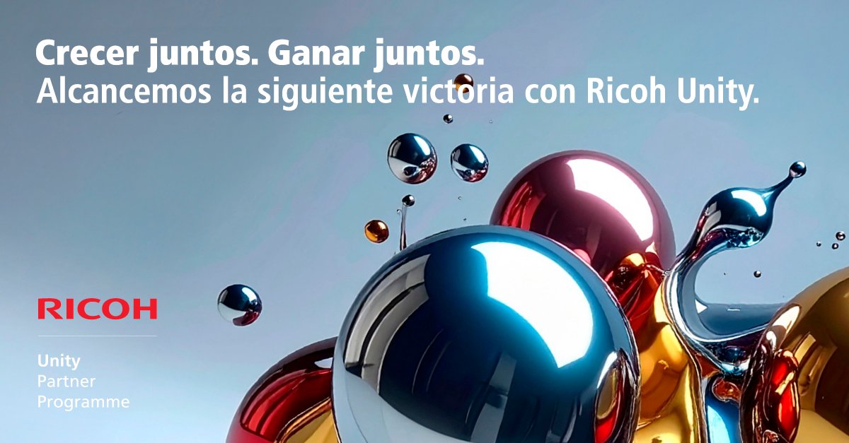 ricohspain's tweet photo. La impresión moderna necesita algo más que nuevas tecnologías. Necesita orientación adecuada. Ahí es donde entra en juego #RicohUnity, ayudando a socios y clientes a afrontar con confianza la transición hacia una impresión segura y preparada para la nube.
https://t.co/aZR3z100lL https://t.co/P2udNunYRw