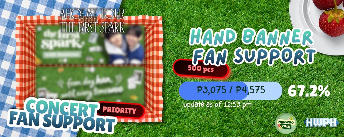 HanwooPH's tweet photo. [📣] 𝐇𝐀𝐍𝐖𝐎𝐎𝐏𝐇 𝐂𝐎𝐍𝐂𝐄𝐑𝐓 𝐅𝐀𝐍𝐒𝐔𝐏𝐏𝐎𝐑𝐓 | 𝐃𝐎𝐍𝐀𝐓𝐈𝐎𝐍 𝐃𝐑𝐈𝐕𝐄 𝐔𝐏𝐃𝐀𝐓𝐄

 As of today, we have raised:

₱3,075 / ₱4,575
Goal: 500 Concert Fansupport Hand Banners

We are now 67.2% closer to reaching our goal! Every donation and share helps us bring this fansupport project to life.

If you would like to support, you may donate through our available donation channels or help spread the word by sharing our posts. 🩵

Transparency Link
🔗 : https://t.co/8YJMRa74xX

Donation Link
🔗 : https://t.co/5mZOtKoX64

Our donation drive raffle is still on going, so make sure that once you donate you answer the donation form for transparency and a raffle entry.

1 donation proof = 1 raffle entry!

Let’s continue working together to create a memorable fansupport for Hanwoo and fellow FOHAs! 
#AHOF #아홉
#HAN #박한
#JEONGWOO #서정우
#HANWOO
#TheFirstSparkInManila