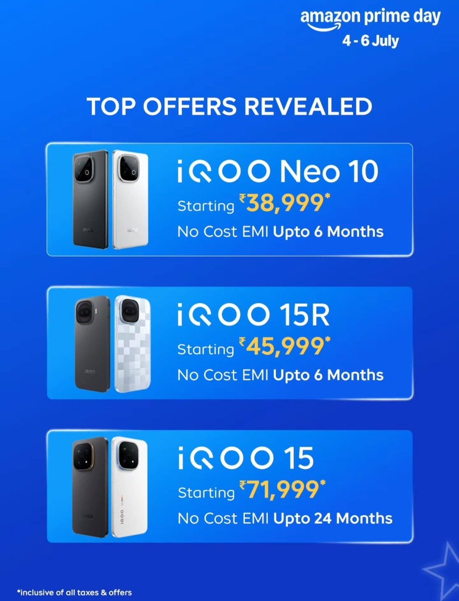 Aritra_Argha's tweet photo. Here's the best iQOO deal for July :
Grab yours 🛍️
#iqoo #neo10 #iqoo15R #iqoo15
#iqoocommunity https://t.co/LispxVvBFU