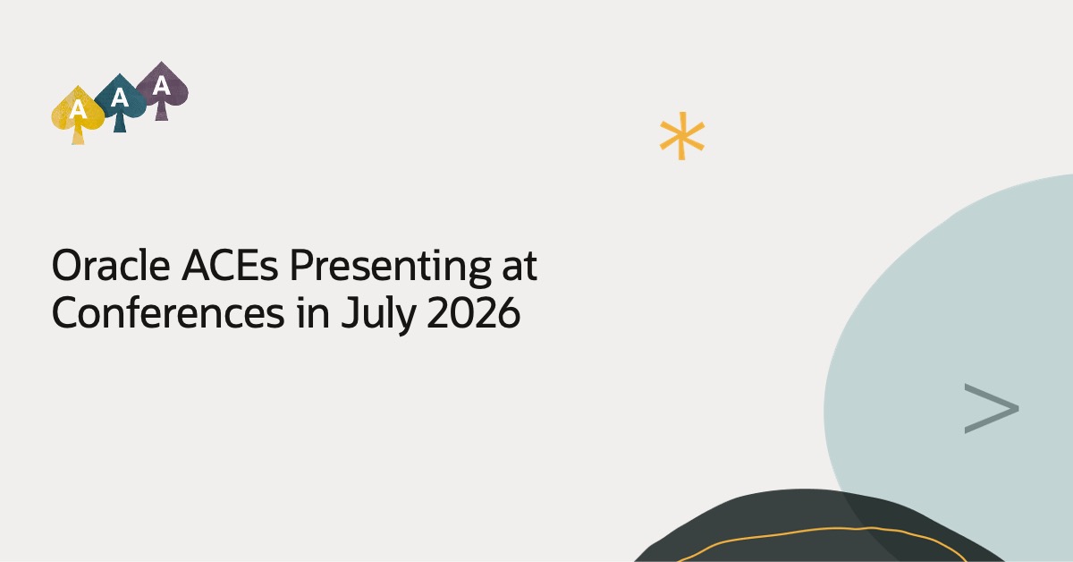 oracleace's tweet photo. Where can you meet Oracle ACEs this July? 🌍

From WeAreDevelopers World Congress and Java Forum Stuttgart to Sangam AI Yatra, JConf Dominicana, and more—Oracle ACEs are speaking at events around the world.

See the full list: https://t.co/HeodelTpTg

#OracleACE https://t.co/ycf2t1A5qC
