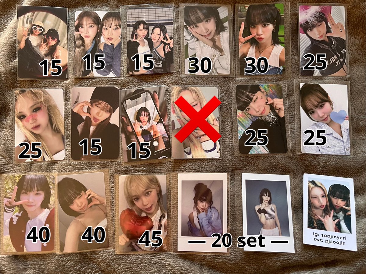pjsoojin's tweet photo. VENDA/VENDO LE SSERAFIM

• preços + frete (10)
• ⁠fbs no ig soojinyeri 
• ⁠❌ sensitive buyer 

rt pf? @vendaetrocakpop @tradingcardkpop @vendaetrocaGGS 

🏷️ chaewon yunjin sakura kazuha eunchae unit pc photocard pcs hot crazy spaghetti easy regulares purinz pob https://t.co/xszneFTqtj