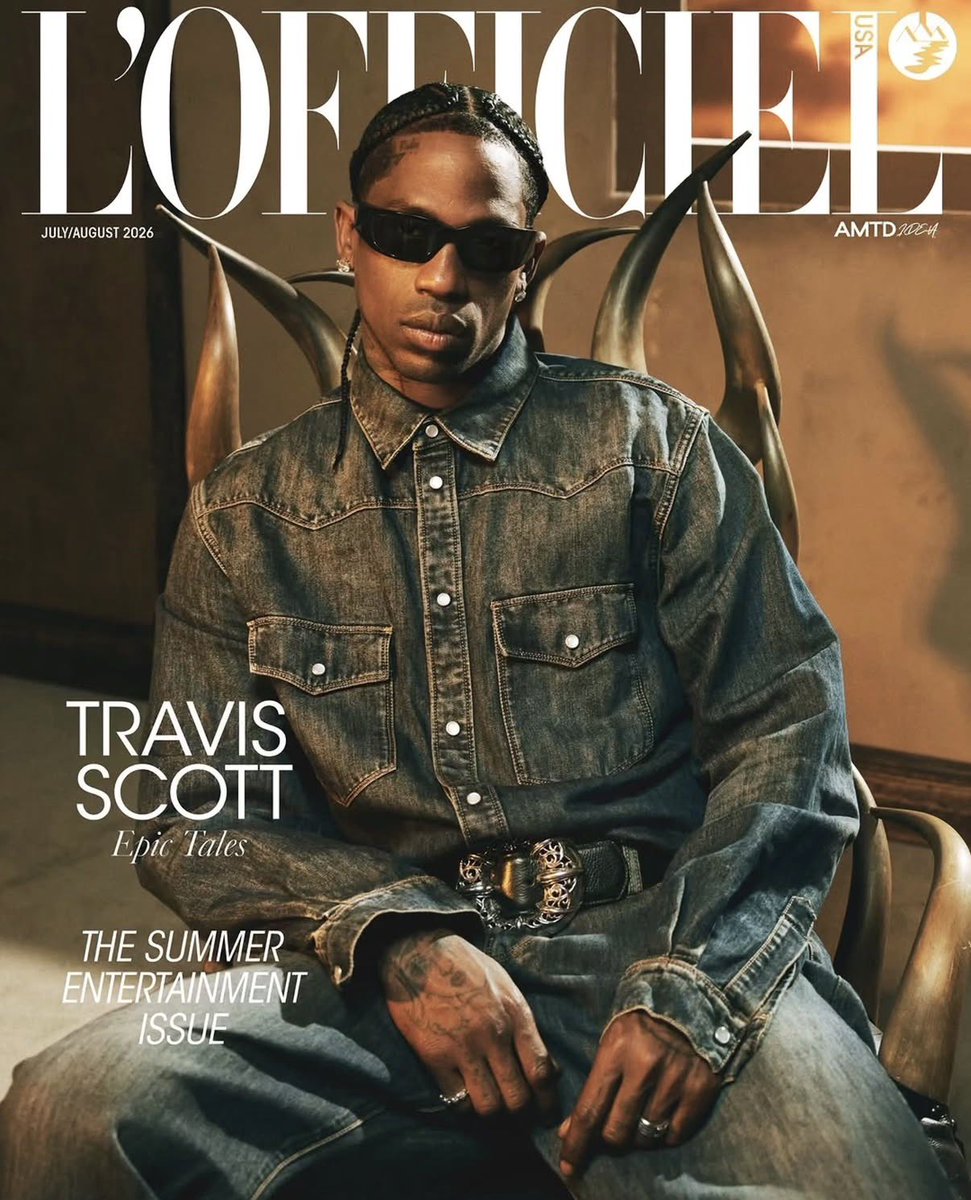 3500DAILY's tweet photo. Travis Scott for L‘Officiel USA (2026) https://t.co/zNdTiUp4Lp