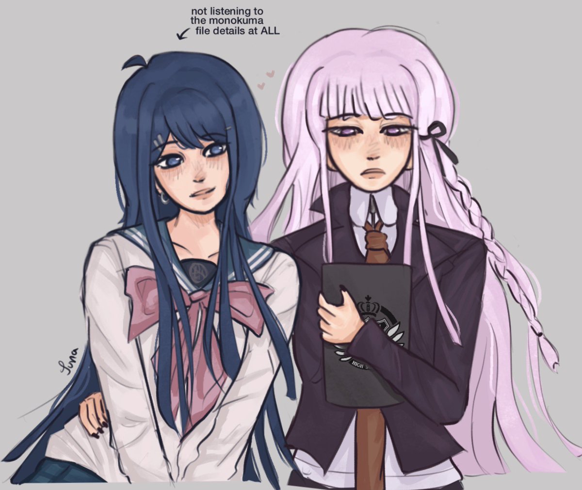 hajimefinalgirl's tweet photo. drthh remake next where these two solve murders together and make out pleas #kirizono https://t.co/l9ZoiJTGxU