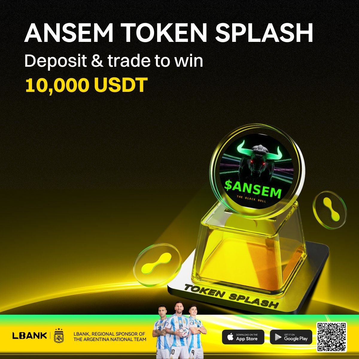 LBankPT's tweet photo. 🎉 O Token Splash da $ANSEM já está disponível no LBank!  🎉

💰 Deposite e negocie $ANSEM para concorrer a um prêmio total de 10.000 USDT

✨ Três maneiras de ganhar recompensas:
1️⃣ Exclusivo para novos usuários: complete tarefas de depósito e negociação à vista
2️⃣ Negocie futuros de $ANSEM
3️⃣ Convide amigos e ganhe até 1.000 USDT

🚀 O evento termina em 5 de julho e as recompensas serão distribuídas em 19 de julho

👉 Participe agora:

https://t.co/6BjhuV0qKE

#LBank #ANSEM #Crypto #Trading  #TokenSplash