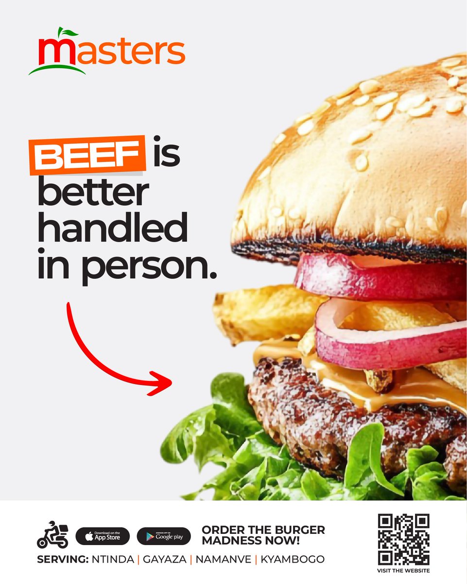 MastersUG_4's tweet photo. The only bread worth chasing today.
Not just nyanya mbisi, every topping is carefully selected to give you the perfect bite every time.
Available at Ntinda, Gayaza Road, Namanve, and Kyambogo, or order on the Masters UG App.
#MastersUg #MastersUgapp #GetThatBread #burgermadness https://t.co/QcmHTVFKfe