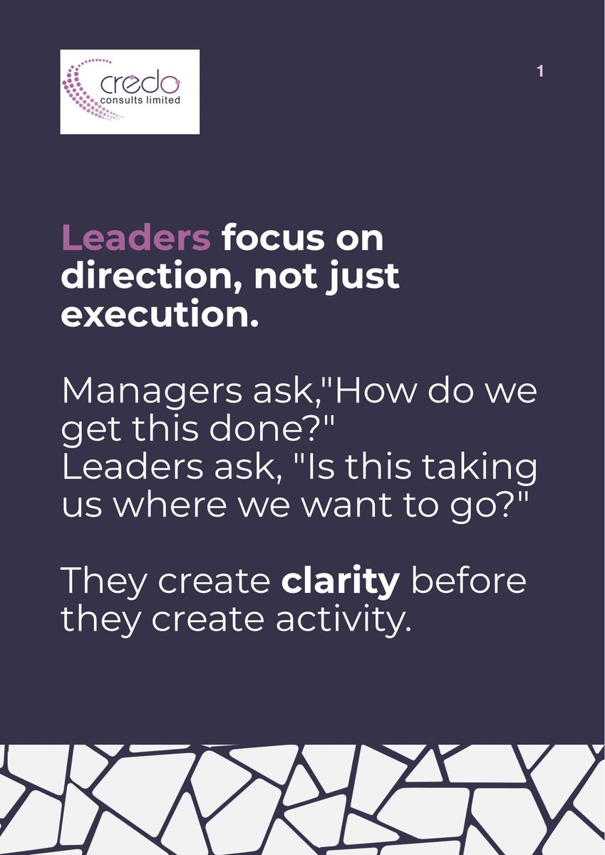CredoConsults's tweet photo. Your Organization will only grow as far as the leadership within it.

#business #consultancy #management #abuja https://t.co/gMS4BwCMon