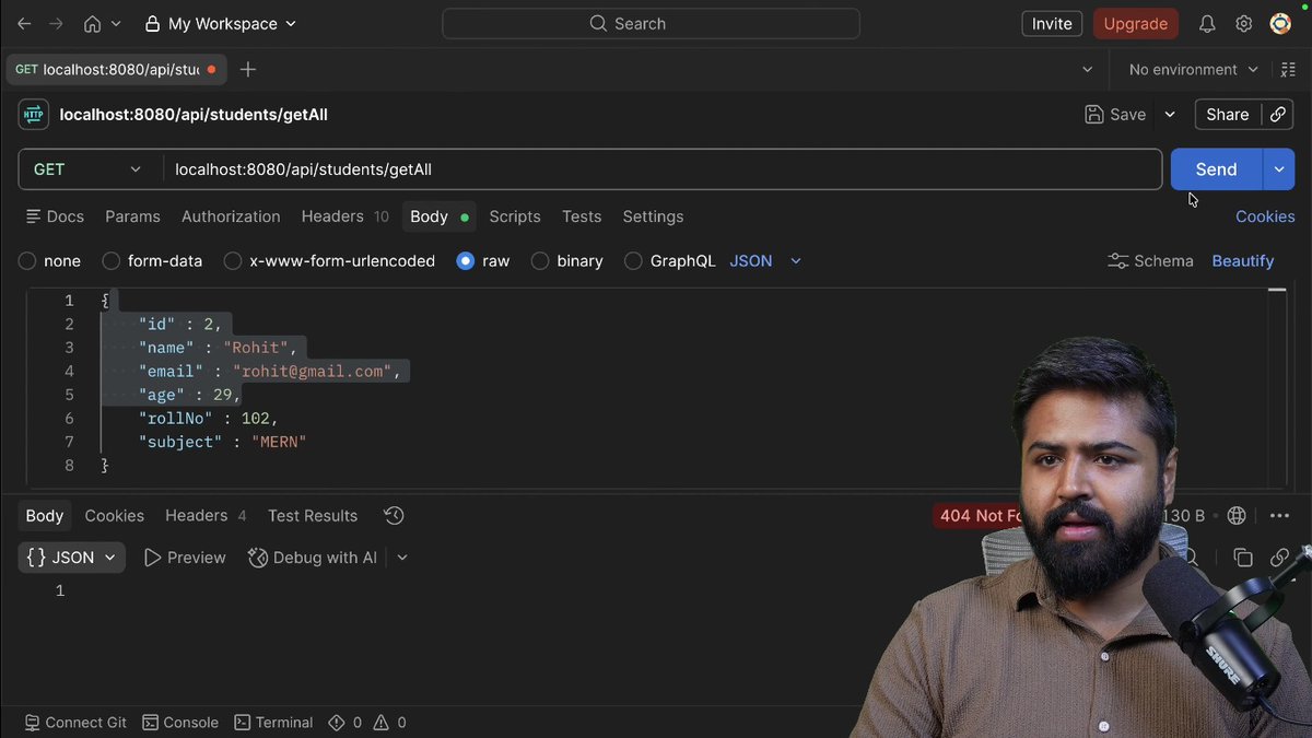 AzadKumar161440's tweet photo. Day 12 – Spring Boot Learning Journey 🚀
Today I completed Spring Boot CRUD API with MySQL | Spring JPA Methods | Spring Boot Full Course #12.
#100DaysOfCode #Java #SpringBoot #SpringDataJPA #MySQL #BackendDevelopment #RESTAPI #Coding #LearningInPublic #CoderArmy https://t.co/EOQiWavSYZ
