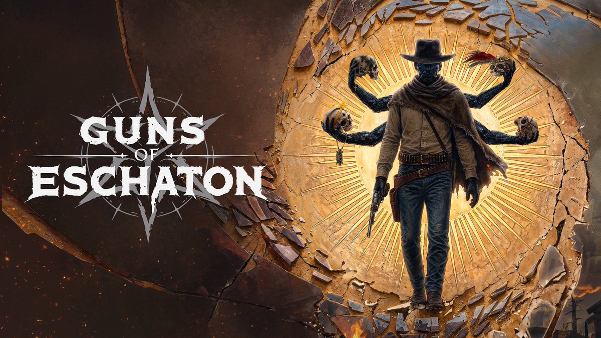 Ninjago9101's tweet photo. Guns of Eschaton Announced!

A mystical Wild West Soulslike FPS inspired by the final original universe of Viktor Antonov.

Features:
• 20+ 19th-century firearms
• Tactical combat with parries, dashes &amp; occult abilities
• Deep character builds
• Solo, co-op &amp; PvP https://t.co/yxyjzAlygS