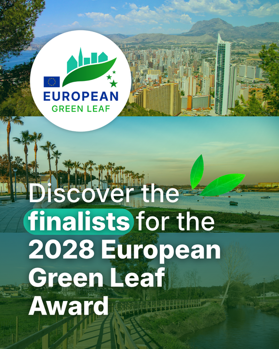 EUGreenCapital's tweet photo. The 2028 finalists for the #EUGreenLeaf Award are also here! 🍃💚  

👏Congratulations to: 
Benidorm 🇪🇸
Chiclana de la Frontera 🇪🇸
Estarreja 🇵🇹

Best of luck to the finalists as they move into the final stage of the competition 🙌 https://t.co/JWMaBKN5na