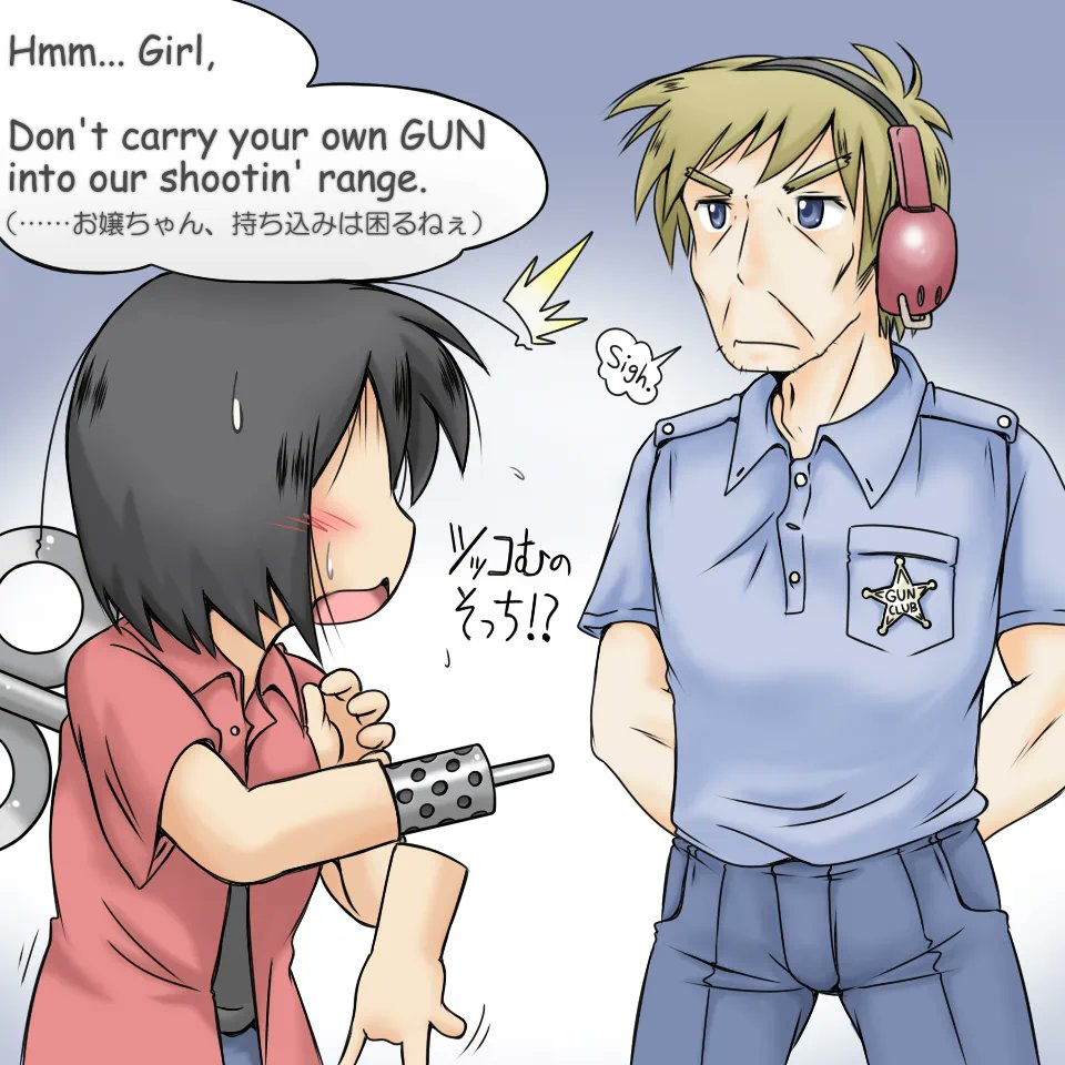 gaketsu_gk2's tweet photo. 【あってもいい】
グアムで実弾射撃を体験する東雲なの
#Nichijou https://t.co/RbHzZUsZY9