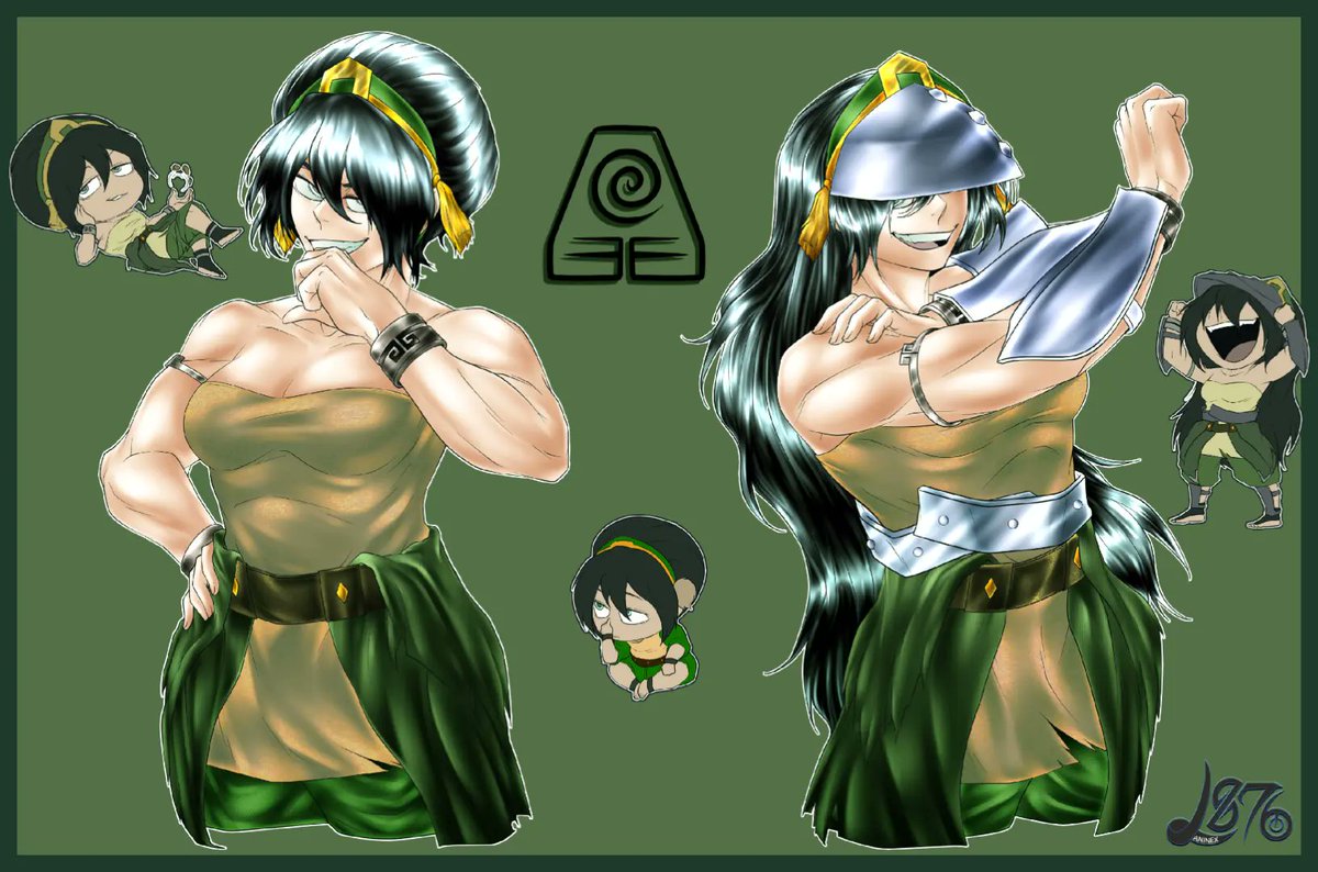 laninex876's tweet photo. Toph Beifong 🪨💚
Bun or long hair? 😏
Had way too much fun drawing my favorite earthbending menace.

#Toph #AvatarTheLastAirbender #ATLA #Fanart https://t.co/Hn8ablQ0Rp