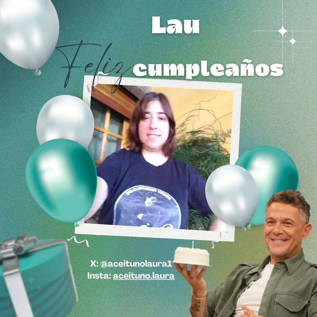 bailoconvosok's tweet photo. Hoy cumple años nuestra socia @aceitunolaura1 

Deseamos que pases un muy bonito día , somos muy felices de tenerte en nuestro hermoso Club. Te queremos!! @alejandrosanz súmate al saludo 🎂🎂🎂

#CumpleañosSanzero #Fams #BailoConVos #FelizCumple #CumpleSociasBailo https://t.co/Q9v4SXnwLE