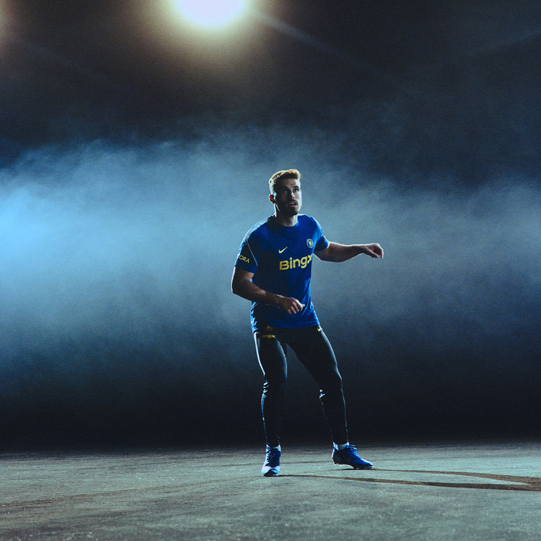 ChelseaFC's tweet photo. Train with precision. Perform with purpose. 

The 26/27 Training Collection. Available now in-store and online.