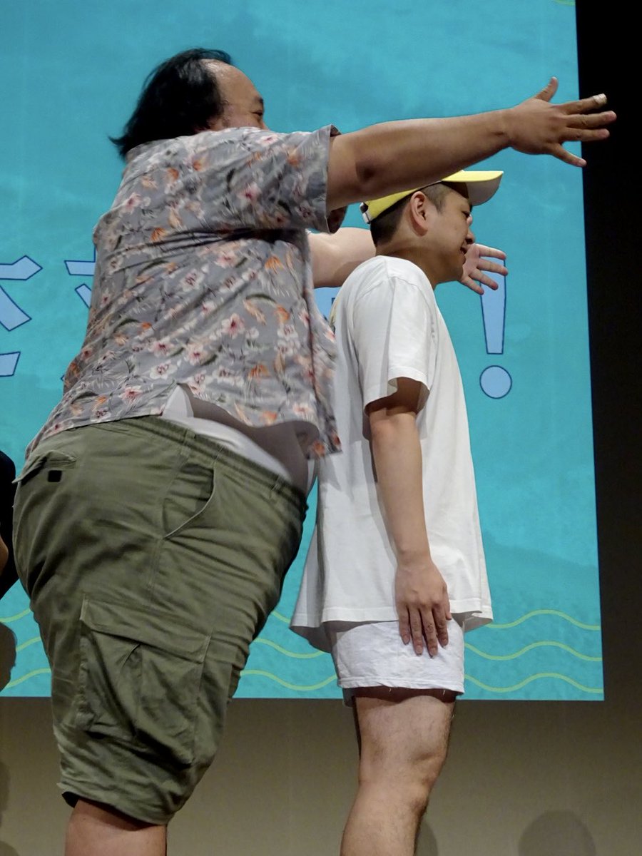 NKC_2nd's tweet photo. 肥満さんと山名さん (1/2)
#マンザイクールビズ
#パンドラの匣 
#ママタルト
#パンプキンポテトフライ https://t.co/H8UsWwSlZF