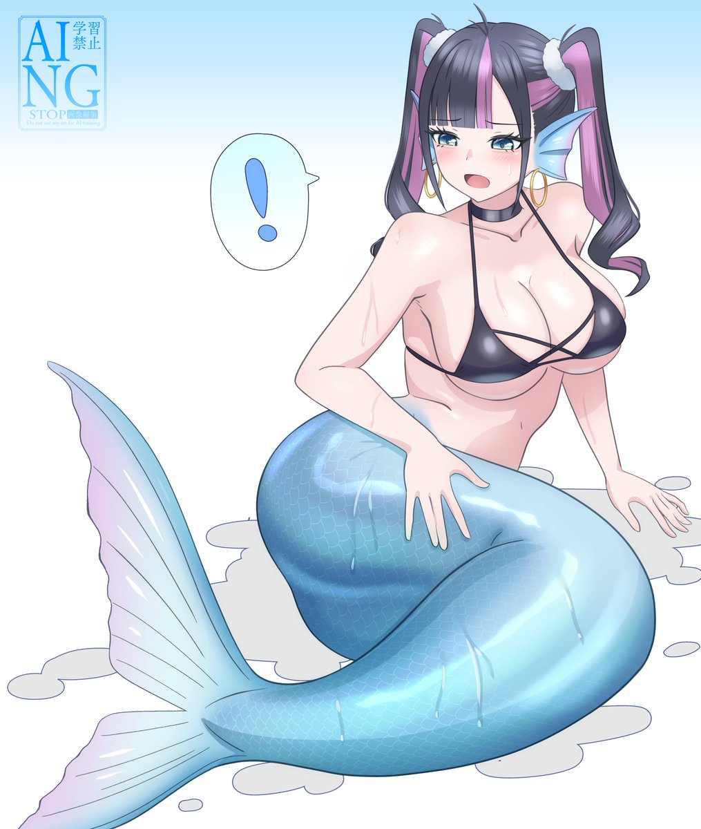 kiria021's tweet photo. 人魚の日なので、アゲハちゃんを描きました！🧜‍♀️
デザインが魅力的で、つい人魚化させてしまいました…！ アゲハちゃんは@Ly0ns_さんのオリジナルキャラクターです！ 
#よその子 #人魚の日 https://t.co/XRE58VHloL
