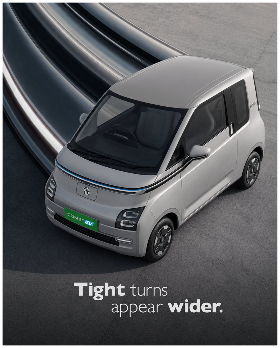 MGMotorIn's tweet photo. Just MG Comet EV, expanding possibilities, one drive at a time.
#MGCometEV #StreetSmartCar #MorrisGaragesindia #MGMotorIndia https://t.co/auHO9vvGGr
