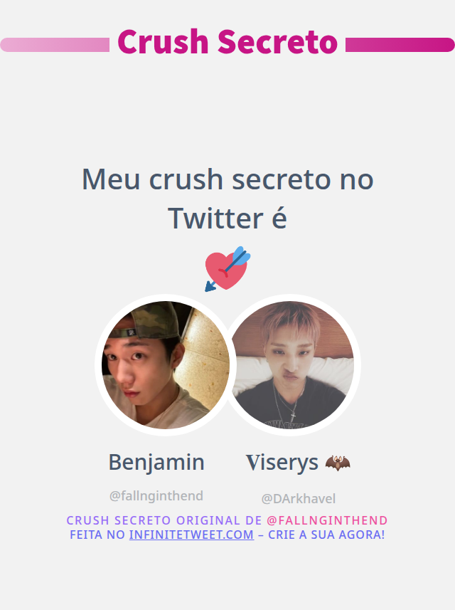 fallnginthend's tweet photo. Meu crush secreto no Twitter é @DArkhavel

➡️ infinitetweet[dot]me/secret-crush https://t.co/3bxAygxHTp