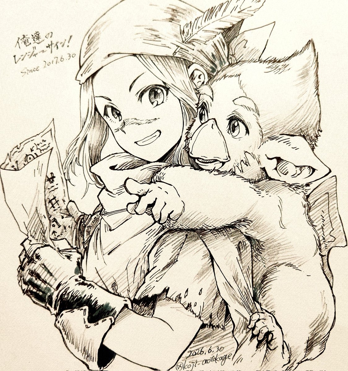 koji_aotokage's tweet photo. 「俺達のレンジャーサイン！」9thAnniversaryだ！！もうすぐ１０周年！続編くれ！二人の物語を最後まで見届けさせてくれ！ https://t.co/MPkEpgtH7H