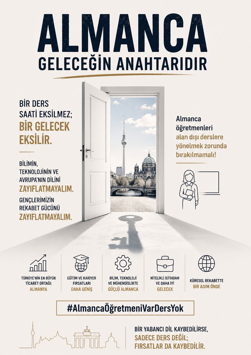 yoncaakn67's tweet photo. Dersimizin seçmeli ders statüsünde değil ortak dersler arasında yer almasını istiyoruz. İkinci yabancı dil istek değil ihtiyaçtır. 
#AlmancaÖğretmeniVarDersYok https://t.co/BEFtcWCkJX