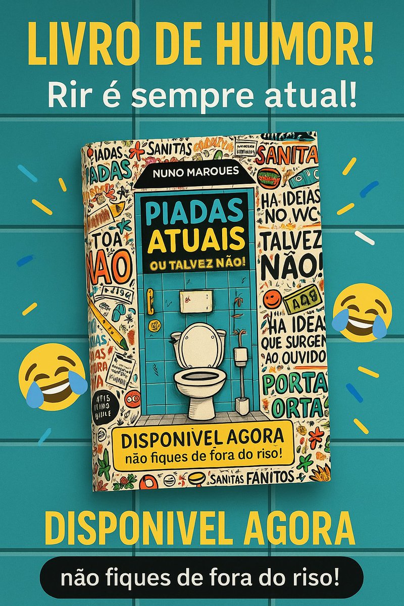 marklaro's tweet photo. 😂 Há piadas que envelhecem... e há outras que nunca perdem a graça!

Piadas Atuais... Ou Talvez Não! reúne dezenas de piadas, trocadilhos e situações absurdas.

📖 Disponível na Amazon:
https://t.co/rUJYqOGUwb
Link de Afiliado da Amazon
#Humor #Piadas #Livros #Rir #Comédia https://t.co/b2b5OmySE3