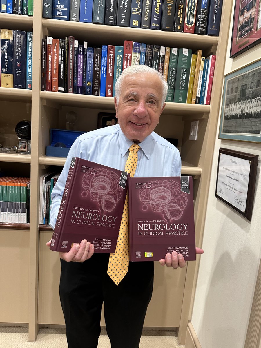 JankovicJoseph's tweet photo. The 9th edition of NICP, the bible of neurology, was just published. I thank my co-editors and Elsevier for making this achievement possible. @MichaelOkun @movedisorder @dmrf @ParkinsonDotOrg @ParkinsonismD @FNDSociety @PDCMDC https://t.co/rmnPelLw82
