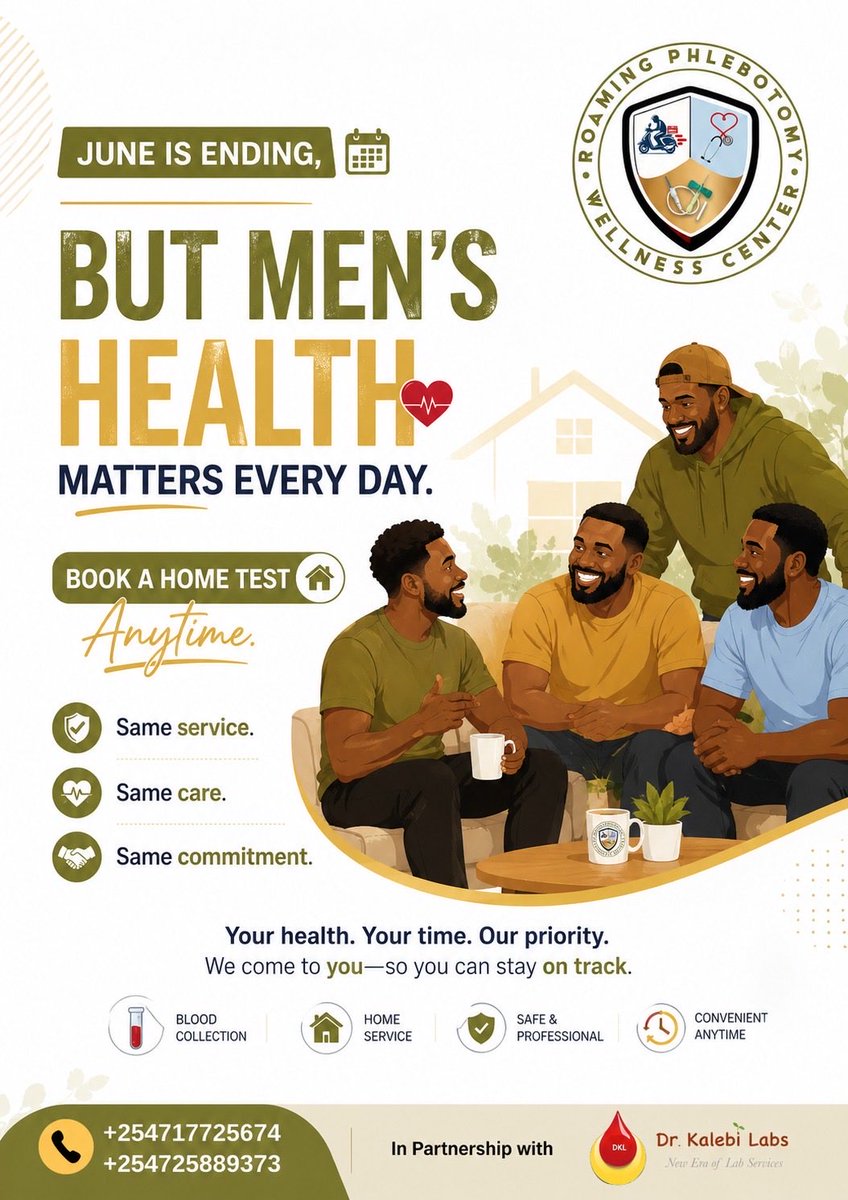 Rpwc_Ke's tweet photo. June is ending, but men's health matters every day. 💙

This month we focused on the men in our lives — but the conversation doesn't stop here. Regular check-ups, knowing your numbers, and staying ahead of your health should be a year-round commitment. https://t.co/X2QZmAWa9R