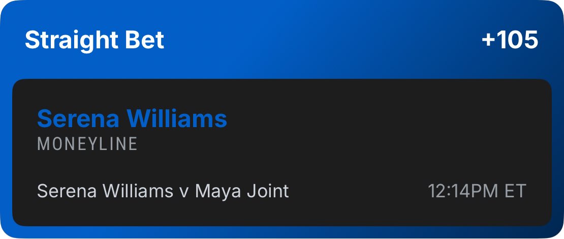 4ThePeoplePicks's tweet photo. 🎾 Play of the Day

Serena Williams ML

She hasn’t played a singles match in nearly four years, but this feels like it’s written for the storybook. The stage is set, the crowd will be behind her, and if there’s anyone who can rise to the moment, it’s Serena.

#SerenaWilliams https://t.co/kznEUm6Yjc