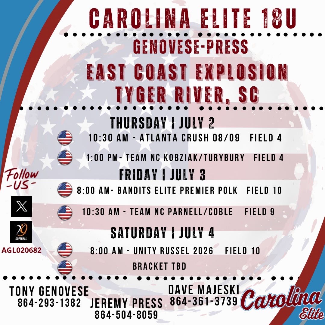 makaylajbess's tweet photo. Back at it this weekend! Highlights from last weekend's games as we head into the East Coast Explosion in Tyger River. @TopGunEvents @ScGenovese @CarEliteNCorg https://t.co/be4s9QcniW