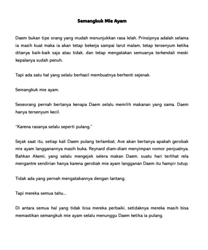 arasyaniskara's tweet photo. Hanya tentang Daem dan Mie Ayam kesukaannya.
ㅤ
#pen_em #GRAVT https://t.co/lXzPCipV2l