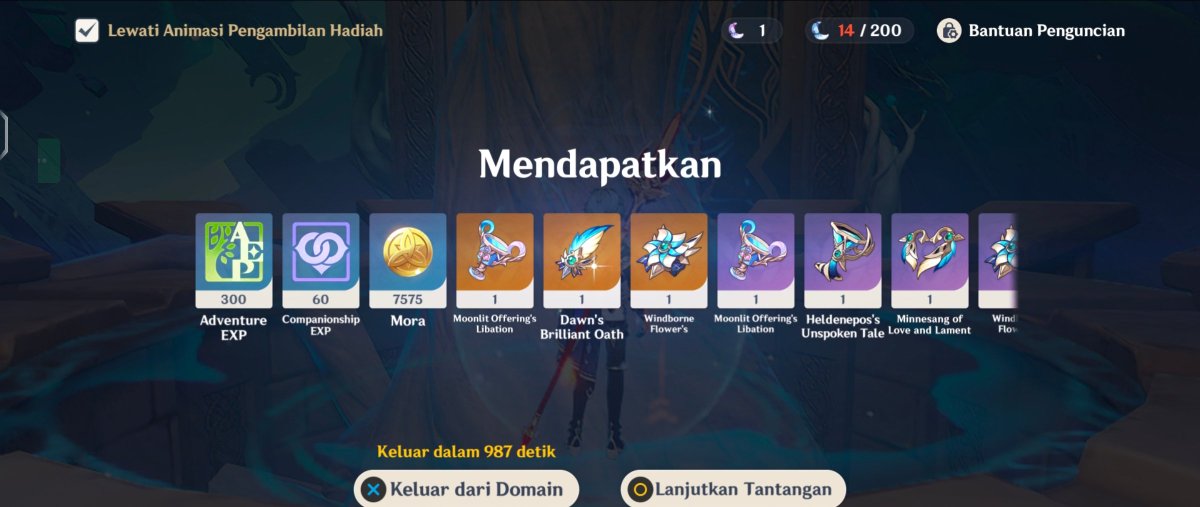 Forzgot's tweet photo. [ Day 26 ]
• Joki Daily Genshin + Abisin Resin (180) 
• Run Leyline 1x Condess
• Run Domain Arte 2x Condess https://t.co/YwkE73CKPS