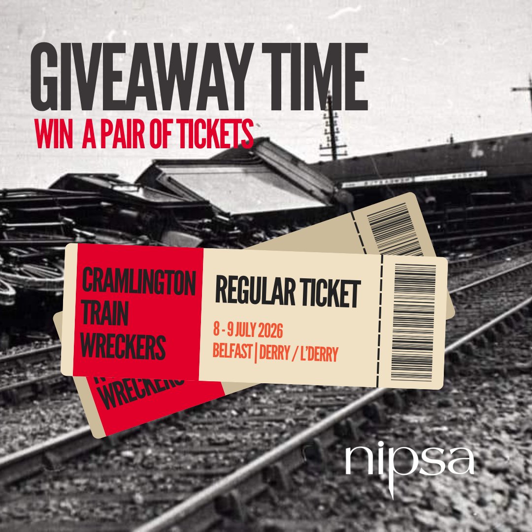 nipsa's tweet photo. Fancy winning 2 tickets to The Cramlington Train Wreckers?

Head over to our Facebook or Instagram accounts to enter 👇
https://t.co/zr7oviDhc2 
https://t.co/E1Q9H4j3ED

Playhouse, Derry/Londonderry - Wed 8 July
Waterfront Hall, Belfast - Thu 9 July

https://t.co/g79XI7ULb5

#Win https://t.co/FPUsOKSxoE