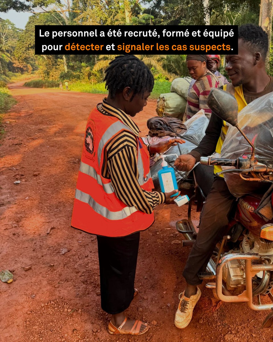 gorillacd's tweet photo. Le lundi 29 juin, Virunga a officiellement ouvert la première de six stations de dépistage prévues en Ituri et au Nord-Kivu, dans le cadre de la riposte à l'épidémie d'Ebola, en collaboration avec les autorités sanitaires et les partenaires sur le terrain.⁠
⁠
La station est située à Zunguluka, en Ituri, l'épicentre de l'épidémie. Le personnel a été recruté, formé et équipé pour effectuer des contrôles de température, promouvoir le lavage des mains, sensibiliser et signaler les cas suspects.⁠
⁠
Cette action est soutenue par l'Union européenne, qui contribue à protéger les communautés et à renforcer les capacités de prévention face à la propagation de l'épidémie.⁠

📸 Parc National des Virunga

#RiposteEbola #Ituri #LutteContreEbola
@EU_Partnerships @UEenRDC @EU_Commission