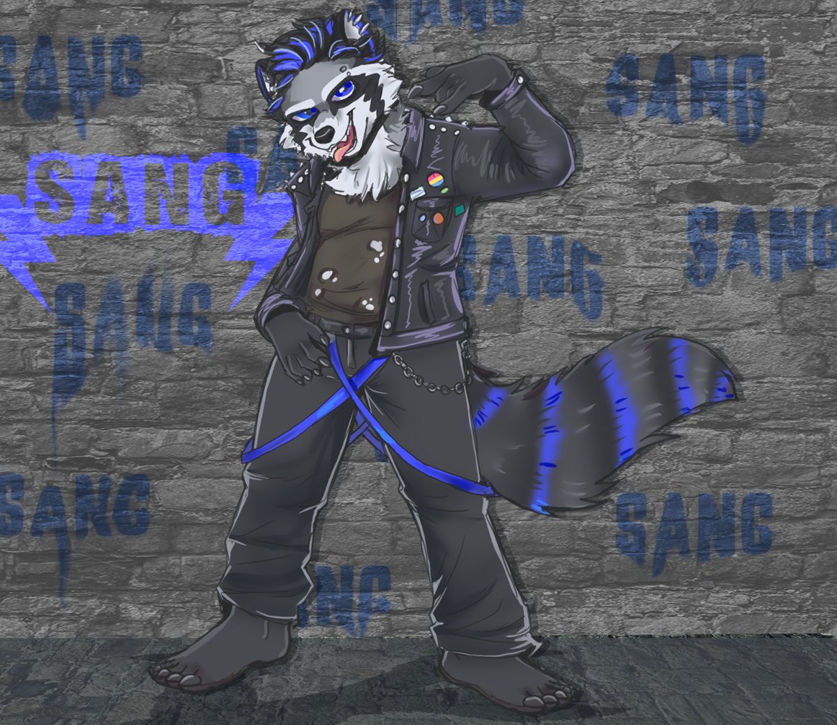 ZappyRacc's tweet photo. New reference sheet that I can't wait to use for working with fursuit makers ^^💙 Let the raccformation continue! https://t.co/o3G6YOw54L