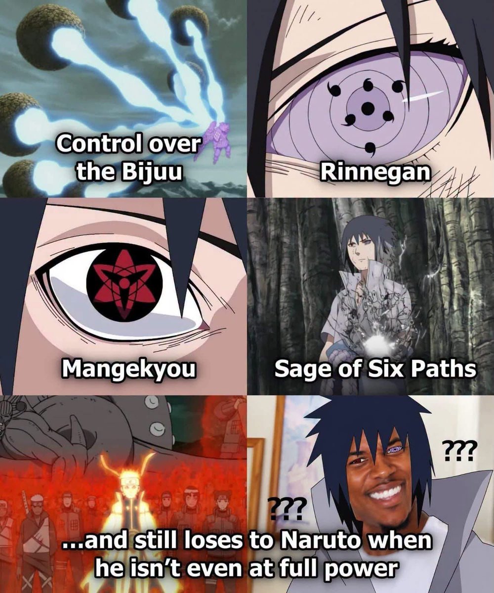 ChimdumM's tweet photo. Plot twist, or is Naruto just way stronger? 🤔 https://t.co/mp0qESLybC