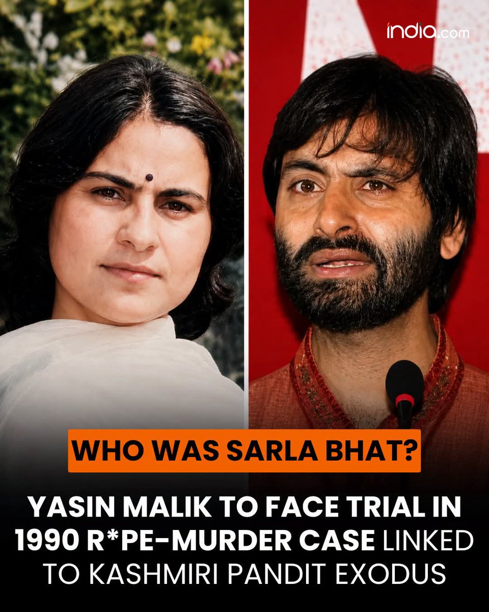 JavedBeigh's tweet photo. SARLA BHAT WAS NOT KILLED BY PAKISTAN, SHE WAS TORTURED, GANG RAPED & KILLED BY MY FATHER’S GENERATION OF KASHMIRI MUSLIMS TO FORCE KASHMIR HINDUS TO LEAVE KASHMIR VALLEY EN-MASSE !

Tweet Part-3, 

Wounded JKLF terrorists, injured in encounters with security forces, were frequently brought to SKIMS for treatment. Sarla Bhat, as a nurse in the hospital, was exposed to their presence. JKLF's top terrorists grew increasingly paranoid that a Kashmiri Hindu Pandit nurse at SKIMS might pass information about injured terrorists to police or intelligence agencies. She was threatened multiple times. She did not leave.

The incident that appears to have sealed her fate came when J&K Police, acting on intelligence, launched a raid at Narwara on 8th April 1990 targeting top JKLF operatives during which several terrorists were apprehended. Yasin Malik, who was present, spotted the police and escaped but was injured.
Yasin Malik then concluded it was a Kashmiri Hindu Pandit nurse who might have tipped off the police.

It was a conclusion with no evidentiary basis. The SIA chargesheet explicitly states that the allegation branding Sarla Bhat as an informer was "entirely false", a fabricated pretext manufactured to justify what was, in reality, a premeditated assassination.  Her murder was part of JKLF's systematic campaign of targeted violence designed to spread fear among Kashmiri Hindu Pandits and create conditions for their forced displacement and exodus from the Valley.

The chargesheet names Yasin Malik alongside Khurshid Ahmad Chalkoo, identified as the man who pulled the trigger and three others: Abdul Hamid Sheikh, Mohammad Yousuf Sofi alias Idrees, and Ghulam Mohammad Taploo. The latter three are dead. Malik is currently in judicial custody in connection with a separate terror financing case in which he is serving a life sentence. Chalkoo is believed to have fled to Pakistan-occupied Jammu and Kashmir; proclamation proceedings against him have been initiated.

The investigation established that Ms. Sarla Bhat was last seen alive at SKIMS on 18 April 1990 at about 1430 hours and was subsequently abducted by JKLF terrorists. Eye witnesses and protected witnesses consistently stated that she was seen in the company of the accused near Buchpora Crossing, thereafter taken towards the illahibagh-Lal Bazar area, where she was brutally assaulted, dragged, tortured and ultimately shot dead with automatic rifle fire during the evening of 18 April 1990".

Yasin Malik’s men didn’t stop at raping and murdering the 27-year-old Kashmiri Hindu Pandit nurse Sarla Bhatt. They  engraved the acronym ‘JKLF’ on her body, and mutilated it out of sheer contempt for her Hindu identity. 

After that, they issued multiple warnings to her family against cremating her remains according to Hindu rituals. The family still went ahead with the cremation, defying the threats. 

When they went to collect her cremated remains (asthi) later, a mob of around 200 ordinary Kashmiri Muslim civilians descended upon the crematorium and stomped over them. Her family managed to collect mere palmfull ash without her ASTHISE  (mortal remains) and ran out of crematorium to escape death at the hands of the enraged mob of ordinary Kashmiri Muslim civilians. This mob was not of JKLF terrorists but ordinary Kashmiri Muslim civilians of my father’s generation, who shamelessly desecrated the remains of who they considered as "Hindu infidel traitor".

They didn’t even stop at that. They then bombed her family home with a grenade.

The filing of the chargesheet in the Sarla Bhat murder case is indeed a welcome step but unfortunately there is hardly any remorse amongst my father’s generation of Kashmiri Muslims who pushed Kashmir Valley into the vortex of hell for the next three decades. 

3/4.......