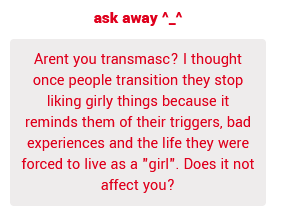 rottendevilman's tweet photo. i do deal with intense dysphoria (the idea of wearing a skirt makes me wanna vomit) but mlp is my special interest and i believe that if youre transmasc its important to deconstruct mysoginistic ideas of gender roles/stereotypes to accept being a man isnt just hating pink https://t.co/s8IJjPTBKe