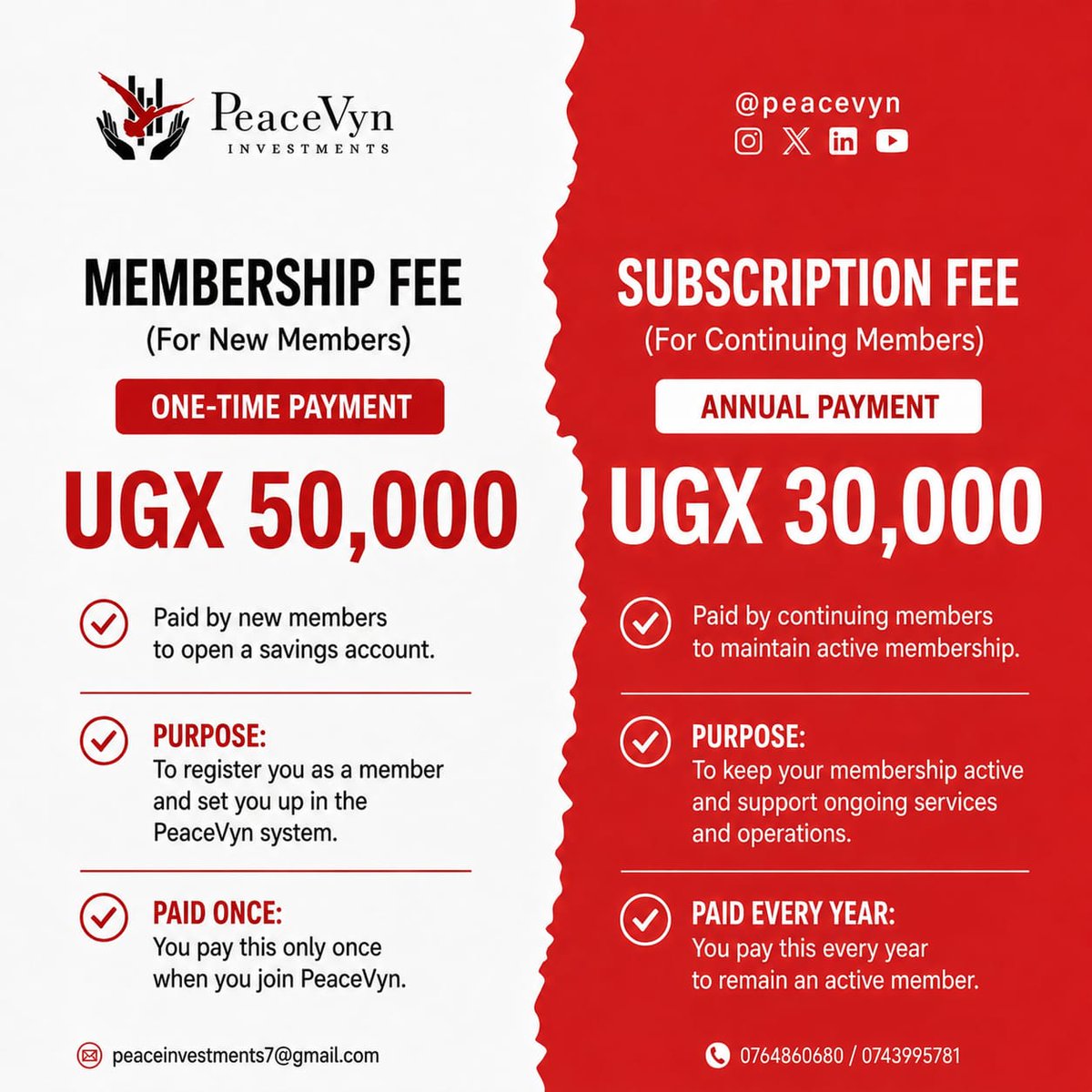PeaceVyn's tweet photo. Know the Difference.💡

Membership and subscription fees serve the same purpose, only paid by different groups of people.

These fees keep PeaceVyn running by supporting operations, member services, documentation, and administration.
#savewithpeacevyn https://t.co/Sre7rHJJ0X