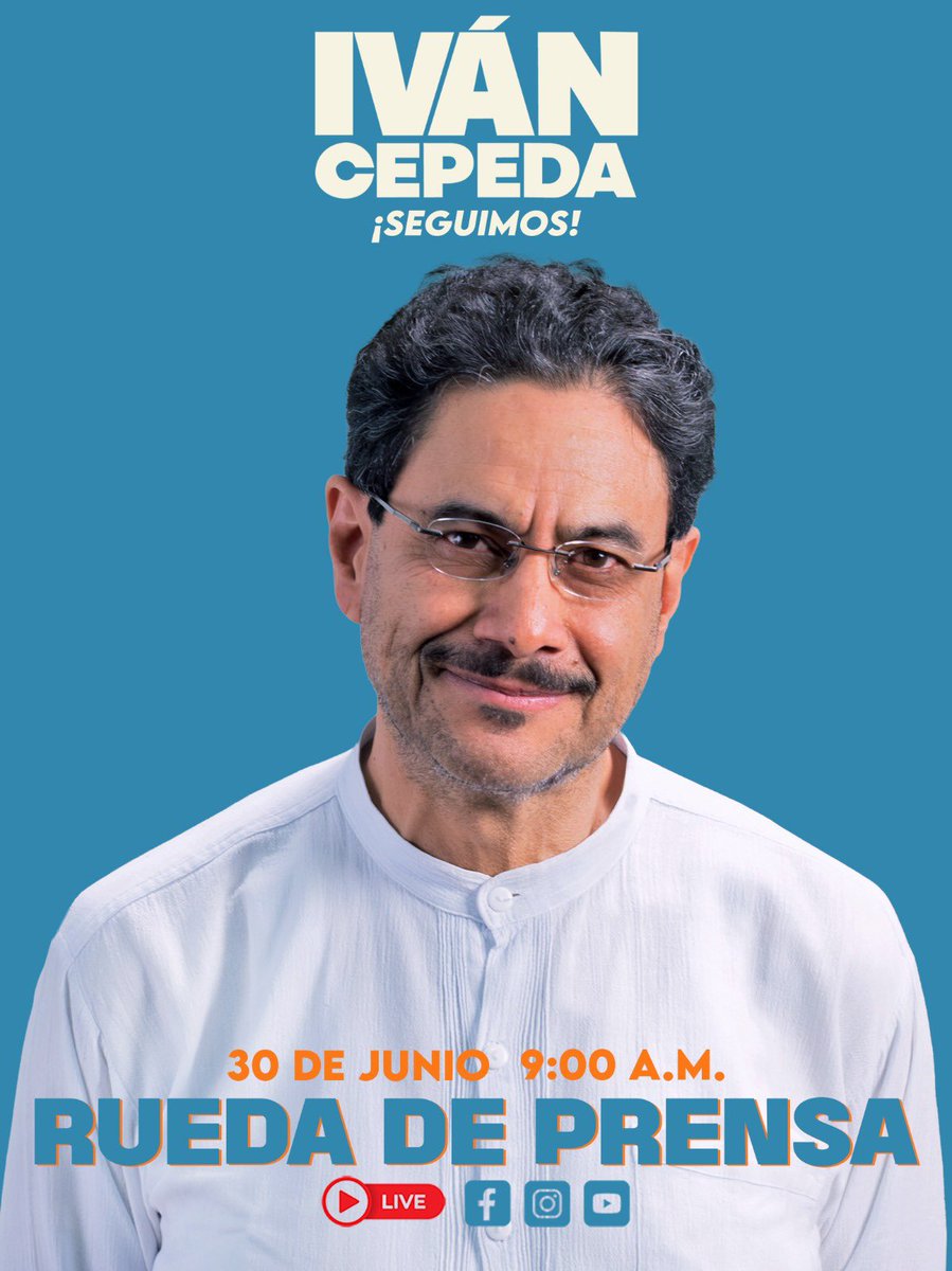 IvanCepedaCast's tweet photo. ANUNCIO TRASCENDENTAL 

Invito a seguir mi declaración en rueda de prensa a las 9:00 am:

https://t.co/IZ8DWsHvAL https://t.co/cYaFW0M3rn