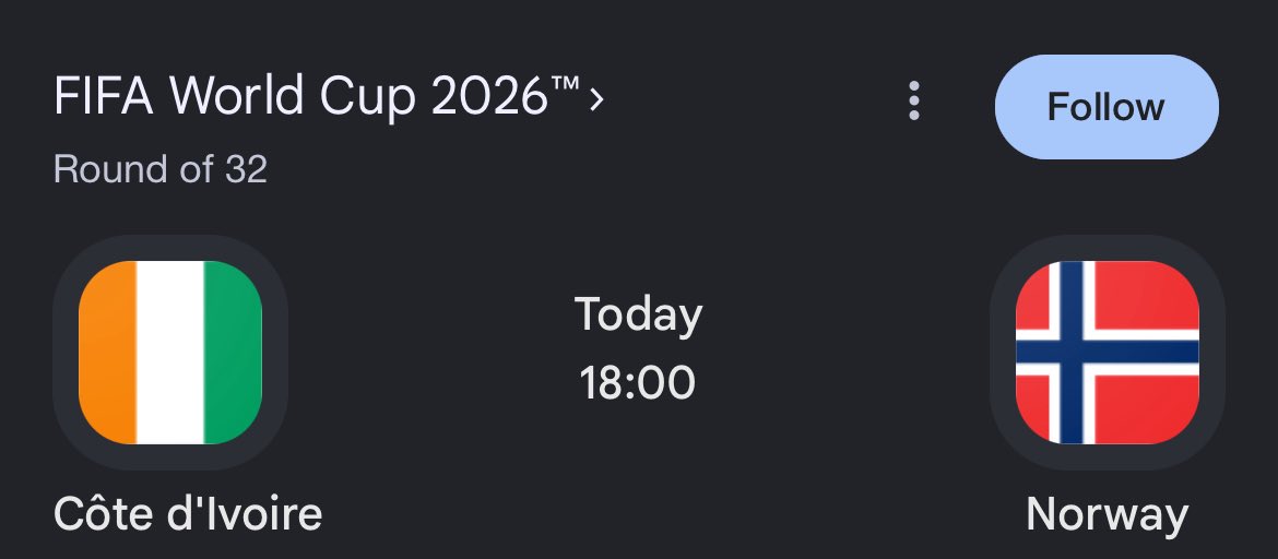 OgonnayaAg69555's tweet photo. 5k to first 5 persons to predict the correct score between the Côte d’Ivoire vs Norway match today🇳🇴🇨🇮 

Note must be following 
Predict wisely. https://t.co/FQPwzg8viG
