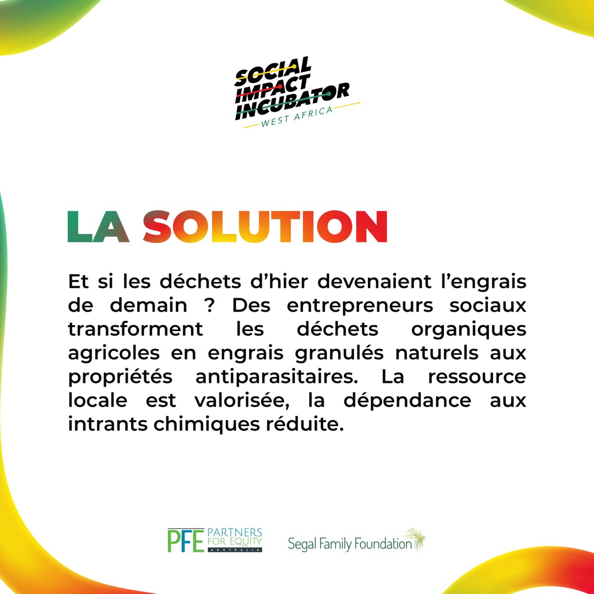 SocialImpactWA's tweet photo. La réponse vient du terrain : des entrepreneurs sociaux transforment les déchets organiques en engrais naturels et inventent des méthodes de stockage adaptées à leurs communautés.
_____________
The answer is already on the ground: social entrepreneurs turning organic waste into natural fertilizers and building storage solutions built for their communities.