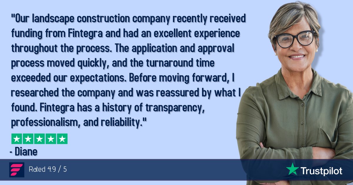 getfintegra's tweet photo. ⭐️⭐️⭐️⭐️⭐️ Fast, transparent, and professional service is what we aim for every day. Proud to have a 4.9⭐ Trustpilot rating with 400+ reviews! 💼 https://t.co/m3djXmnUf3 #GetFintegra #Trustpilot #BusinessFunding https://t.co/icgYE3iTR0