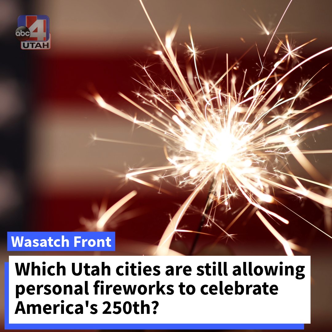 abc4utah's tweet photo. Now that Governor Cox has issued an executive order temporarily restricting fireworks statewide, some cities are taking advantage of the provision within that order allowing them to choose areas to allow personal fireworks. 

ABC4 has created a list of cities that have designated areas for personal fireworks use this Fourth of July. Link: https://t.co/bcEZPdnVzR