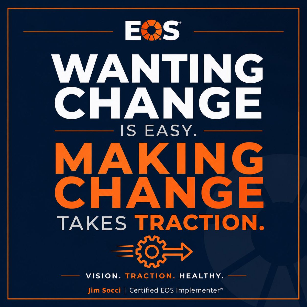 JimSocci's tweet photo. EOS isn't for every company.

The tools are simple. Doing the work isn't.

Wanting change is easy. Making it takes honesty, accountability, and commitment.

Is your team honest with each other, or just polite?

#EOS #Leadership https://t.co/SpYzIifWun